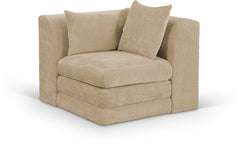 Newport Beige Fabric Upholstered Modular Corner Chair - Ornate Home