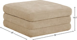 Newport Beige Fabric Upholstered Modular Ottoman - Ornate Home