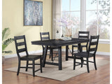 Newport Black 5-piece Dining Room Set - Ornate Home