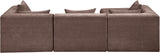 Newport Brown 114" Chenille Fabric Upholstered 4-Piece Modular Sectional - Ornate Home