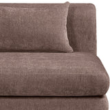 Newport Brown 114" Chenille Fabric Upholstered 5-Piece Armless Modular Sectional - Ornate Home
