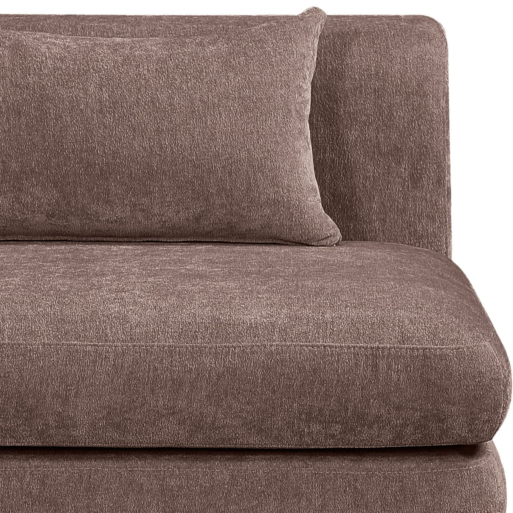Newport Brown 152" Chenille Fabric Upholstered 6-Piece U Shaped Modular Sectional - Ornate Home
