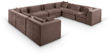 Newport Brown 152" Chenille Fabric Upholstered 8-Piece Modular Sectional - Ornate Home