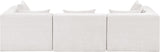 Newport Cream 114" Chenille Fabric Upholstered 3-Piece Modular Sofa - Ornate Home