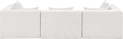 Newport Cream 114" Chenille Fabric Upholstered 3-Piece Modular Sofa - Ornate Home