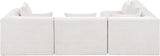 Newport Cream 114" Chenille Fabric Upholstered 4-Piece L Shaped Modular Sectional - Ornate Home