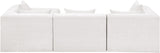 Newport Cream 114" Chenille Fabric Upholstered 4-Piece Modular Sectional - Ornate Home