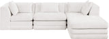 Newport Cream 114" Chenille Fabric Upholstered 4-Piece Modular Sectional - Ornate Home