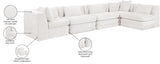 Newport Cream 152" Chenille Fabric Upholstered 5-Piece L Shaped Modular Sectional - Ornate Home