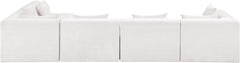Newport Cream 152" Chenille Fabric Upholstered 5-Piece L Shaped Modular Sectional - Ornate Home