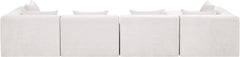 Newport Cream 152" Chenille Fabric Upholstered 5-Piece Modular Sectional - Ornate Home