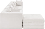 Newport Cream 152" Chenille Fabric Upholstered 5-Piece Modular Sectional - Ornate Home