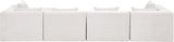 Newport Cream 152" Chenille Fabric Upholstered 5-Piece Modular Sectional - Ornate Home