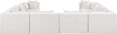 Newport Cream 152" Chenille Fabric Upholstered 8-Piece Modular Sectional - Ornate Home