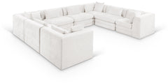 Newport Cream 152" Chenille Fabric Upholstered 8-Piece Modular Sectional - Ornate Home