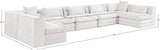 Newport Cream 190" Chenille Fabric Upholstered 7-Piece Modular Sectional - Ornate Home