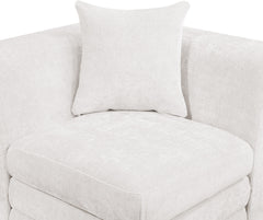 Newport Cream 190" Chenille Fabric Upholstered 7-Piece Modular Sectional - Ornate Home