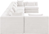 Newport Cream 190" Chenille Fabric Upholstered 7-Piece Modular Sectional - Ornate Home