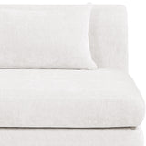 Newport Cream 76" Chenille Fabric Upholstered 2-Piece Modular Loveseat - Ornate Home