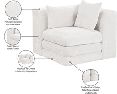 Newport Cream Fabric Upholstered Modular Corner Chair - Ornate Home