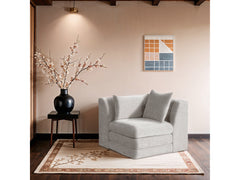 Newport Cream Fabric Upholstered Modular Corner Chair - Ornate Home