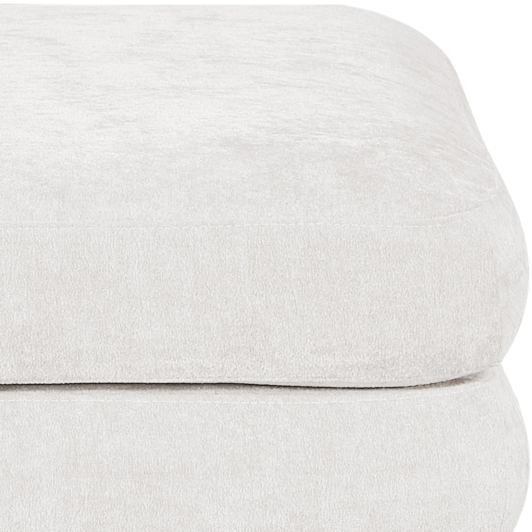Newport Cream Fabric Upholstered Modular Ottoman - Ornate Home