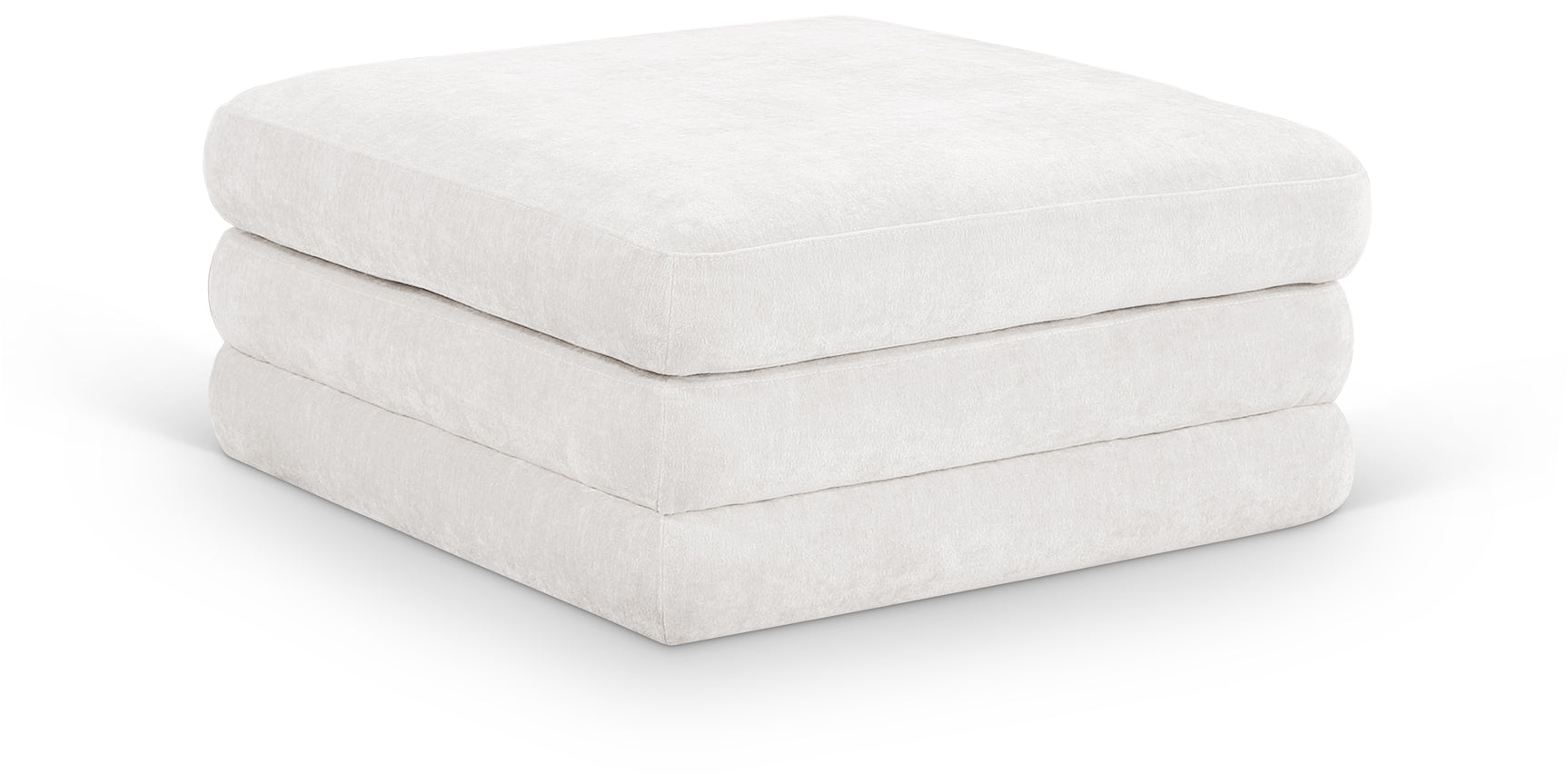 Newport Cream Fabric Upholstered Modular Ottoman - Ornate Home