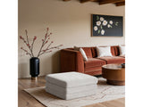 Newport Cream Fabric Upholstered Modular Ottoman - Ornate Home