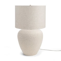 Newport Cream Woven Rope Table Lamp - Ornate Home