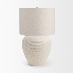 Newport Cream Woven Rope Table Lamp - Ornate Home