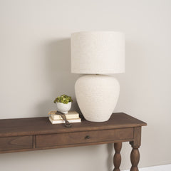 Newport Cream Woven Rope Table Lamp - Ornate Home