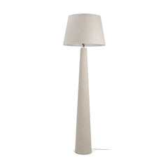 Newport Cream Woven Rope Tapered Base Floor Lamp