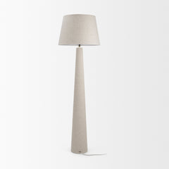 Newport Cream Woven Rope Tapered Base Floor Lamp