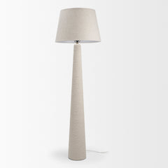 Newport Cream Woven Rope Tapered Base Floor Lamp