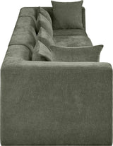 Newport Green 152" Chenille Fabric Upholstered 4-Piece Modular Sofa - Ornate Home