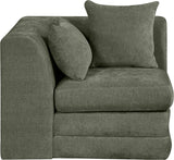 Newport Green Fabric Upholstered Modular Corner Chair - Ornate Home