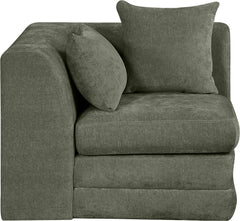 Newport Green Fabric Upholstered Modular Corner Chair - Ornate Home