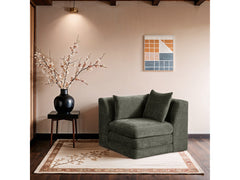 Newport Green Fabric Upholstered Modular Corner Chair - Ornate Home