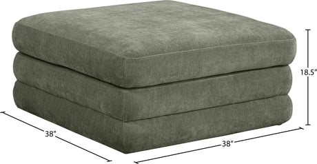 Newport Green Fabric Upholstered Modular Ottoman - Ornate Home