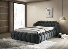 Newquay Charcoal Eastern King Bed - Ornate Home