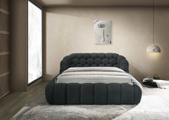 Newquay Charcoal Queen Bed - Ornate Home