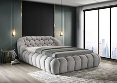 Newquay Gray Eastern King Bed - Ornate Home