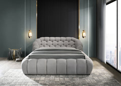 Newquay Gray Queen Bed - Ornate Home