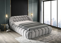 Newquay Gray Queen Bed - Ornate Home