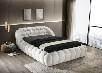 Newquay White Eastern King Bed - Ornate Home