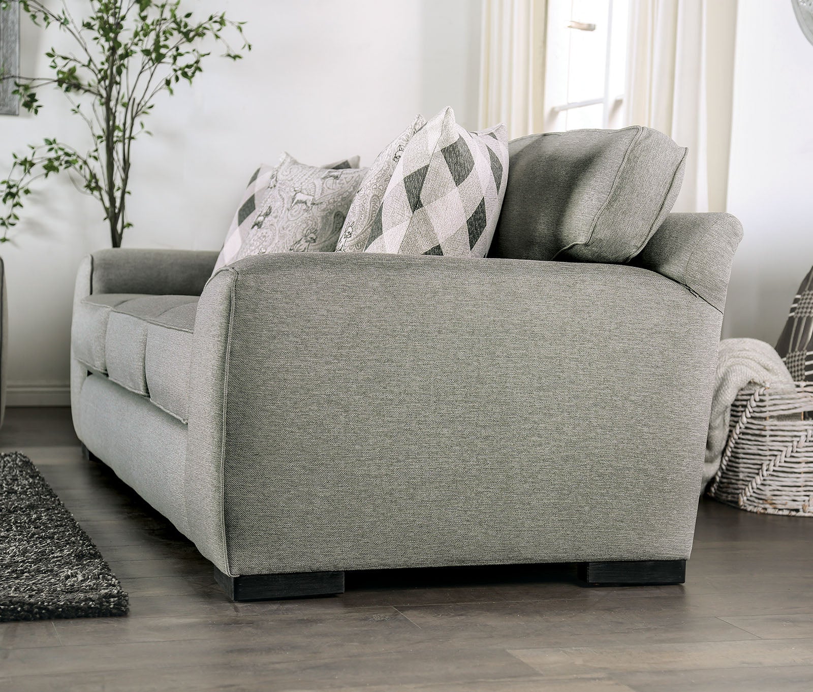 Newry Gray Sofa & Loveseat - Ornate Home