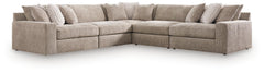Nexora-Court Burlap 5-Piece Sectional - Ornate Home