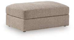 Nexora-Court Burlap Oversized Accent Ottoman - Ornate Home