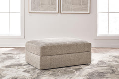 Nexora-Court Burlap Oversized Accent Ottoman - Ornate Home