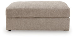Nexora-Court Burlap Oversized Accent Ottoman - Ornate Home